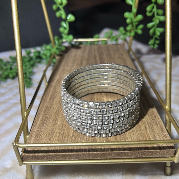 -🌸5/$25🌸Wrap Studded Faux Diamond Accent Bracelet - Picture 2 of 13